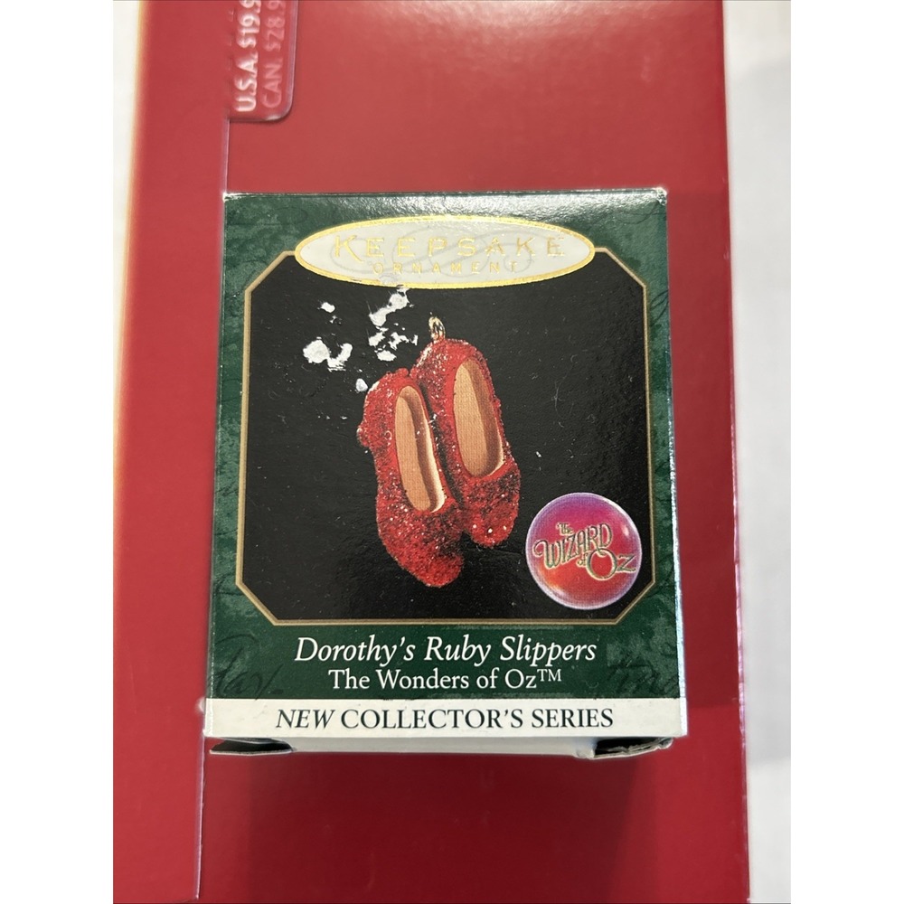 Hallmark Keepsake Ornament Dorothy's Ruby Slippers The Wonders Of Oz #1 1998 Vtg